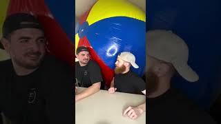 GETTING LAUNCHED OFF A 12-FOOT BEACH BALL!