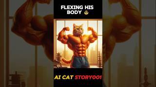 Cat become Bodybuilder  #cat #viral #catmemes