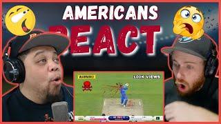 AMERICAN'S REACTS TO  TOP 7 EXTREMELY DANGEROUS  DELIVERIES IN CRICKET EVER  || REAL FANS SPORTS