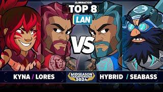 Kyna & Lores vs HYBRID & Seabass - Elimination Top 8 - Midseason Championship 2024 - LAN 2v2