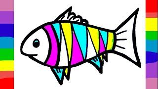 Draw A simple fish easy| Fish drawing easily||