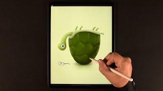 Turtle Problems - iPad Drawing in Procreate