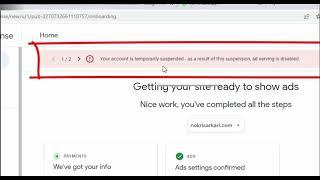 Adsense Account Temporarily Suspended || Your account is temporarily suspended Problem Solve