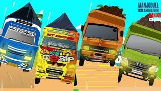 Kompilasi Mobil Truk Oleng ! Anti Gosip Kapal Laut KMP Truk Hino Truk Fuso Terbang Antar Paket