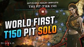 World First PIT150 Solo Clear Firekuna - S4 Diablo 4