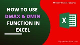 how to use DMAX & DMIN function in excel. #DMAX || #DMIN