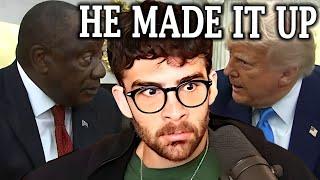 Trump Clashes With South African President | HasanAbi Reacts
