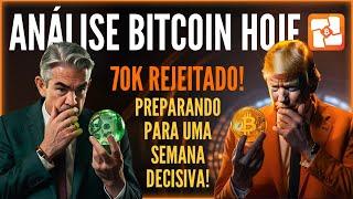 ⌛BITCOIN HOJE: REJEITADOS NOS 70K NA ENTRADA DA SEMANA MAIS IMPORTANTE ATÉ ENTÃO PARA O MERCADO!