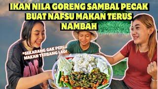 IKAN NIL4 GORENG SAMBAL PECAK BUAT NAFSU MAKAN KAMI TERUS NAMBAH