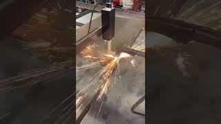 Portable cnc plasma circle shape cut  #plasmacutter built in THC  #cuttingmachine