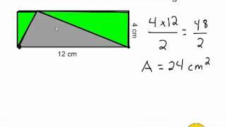 Area Of A Triangle Inside Of A Rectangle