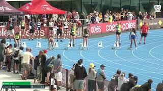 Girls U16 100m Timed Final 1: 2022/23 State Track and Field Championships