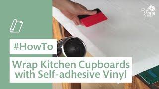 How to wrap kitchen cupboards with self adhesive vinyl