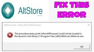 How to install Altstore on Windows 7 and 8 (fix The procedure entry point IsWow64Process2 error)