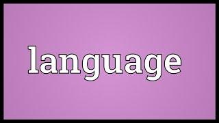 Language Meaning