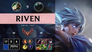 Riven Top vs Mordekaiser: Triple Kill, Godlike - EUW Grandmaster Patch 14.15