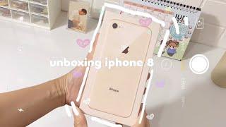 unboxing iphone 8 (gold) aesthetic  from shopee