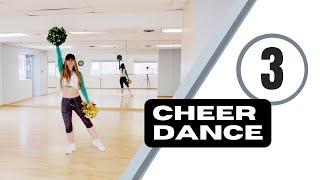 Cheer dance routine 3 - step by step cheerleader dance tutorial pom poms cheer fitness dance