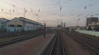 Cab View Train Russia: Krasnoyarsk - Kacha. Summer in Siberia