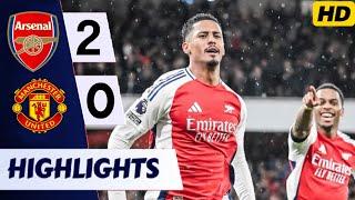 Arsenal vs Manchester United 2-0 All Goals Extended & Highlights | Premier League 2024/25