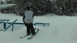 How To Hit An Urban Rail On Skis (Rail From The Side)