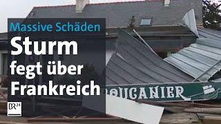 Massive Schäden: Sturm fegt über Frankreich | BR24