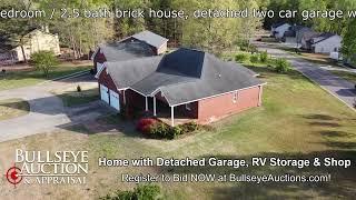 Home with Detached Garage, RV Storage & Shop in Hartwell, GA Selling at Auction!