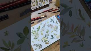 Relaxing watercolour leaves