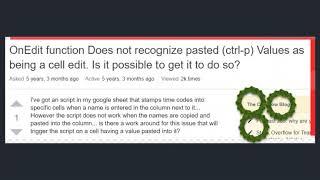 onEdit not working for paste values in google sheets