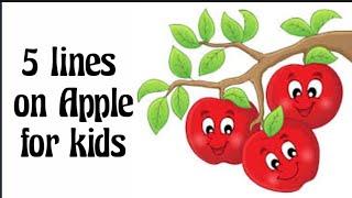 Few Easy Lines on Apple  for KG Kids