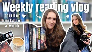 Read thriller books with me for a week *no spoilers*  | reading vlog