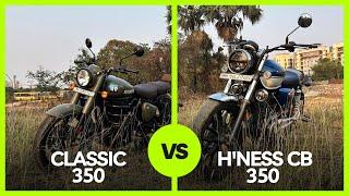 Honda H'ness CB 350 Delux vs Royal Enfield Classic 350 Signal Series | Detailed Comparison | 2024