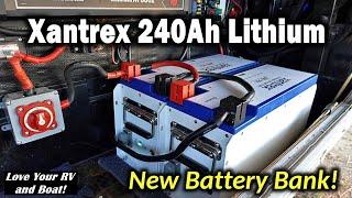 Sneak Peek - Xantrex 240Ah Lithium Batteries Being Installed in our RV for Off Grid Camping