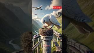 The story of the pigeon who built nest on top of a tower and then laid lots of eggs#ai​#shorts​