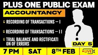 +1 Accountancy | Recording Of Transation 1& 2 | Trial Balance & Rectification Of Errors |Exam Winner