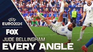 Jude Bellingham's 95th minute BICYCLE KICK goal against Slovakia | Every Angle 