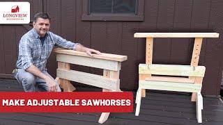 Make Adjustable Sawhorses [+ With PLANS]