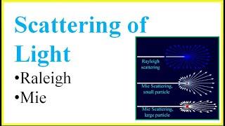 Scattering of Light and its types|What is Raleigh and Mie Scattering|Size dependent optical Property