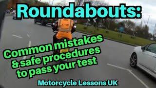 Roundabouts [common motorcycle mistakes & safe procedures]