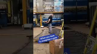 When you have to straighten a gate. John welder Vlog #shorts