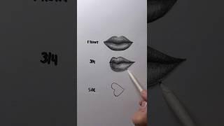 How to Draw Realistic Lips! #shorts