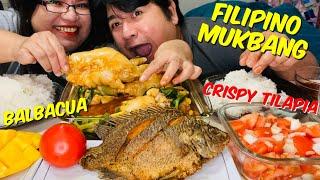 PINOY MUKBANG | BALBACUA (PAA NG BABOY) || CRISPY FRIED TILAPIA || SHA and ALEX in Japan