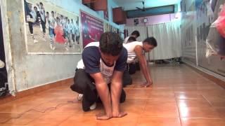 Push Ups India Shaolin Temple Kung-fu Training Master Shifu Prabhakar Reddy AP Wushu Warrior Monk