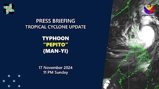 Press Briefing: Typhoon #PepitoPH{Man-yi} at 11:00 PM | Nov 17, 2024-Sunday