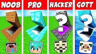 Minecraft NOOB vs. PRO vs. HACKER vs. GOTT: GEHEIM BASIS challenge in Minecraft