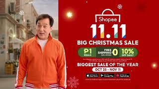 Shopee 11.11 (2021) Big Christmas Sale TVC Q4 2021 15s with Jackie Chan (Philippines, Online Ver.)