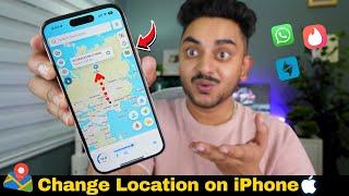 Change Location on iPhone Without Computer (Hindi) | Fake GPS Location Snapchat, Tinder & WhatsApp