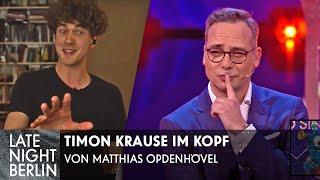 Timon Krause im Kopf von Matthias Opdenhövel: Errät er die Masked Singer? | Late Night Berlin