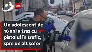 Un adolescent de 16 ani a tras cu pistolul în trafic, spre un alt șofer