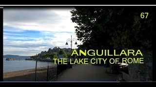 The lake city of Rome. Anguillara. Medieval city on the cost of lake Bracciano. Ela Bros.